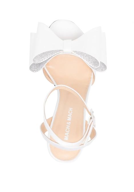 MACH & MACH Sandali Le Cadeau 95 Mm In Raso Bianco - MACH & MACH