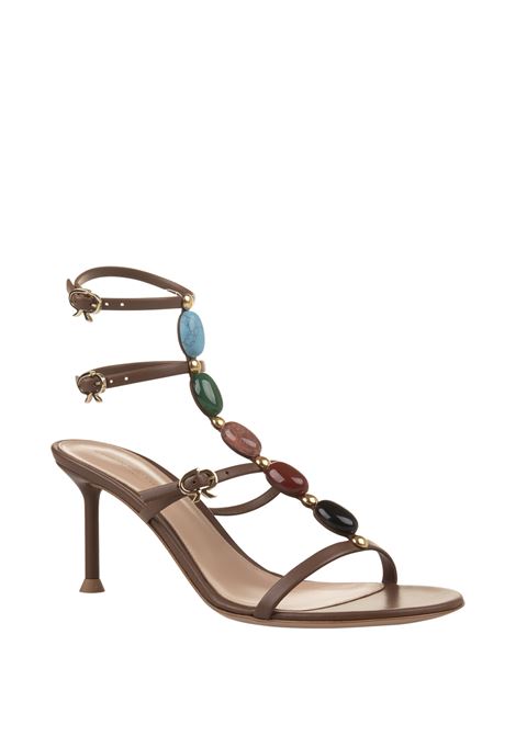 GIANVITO ROSSI Sandali Shanti 70 In Nappa Cuoio - GIANVITO ROSSI