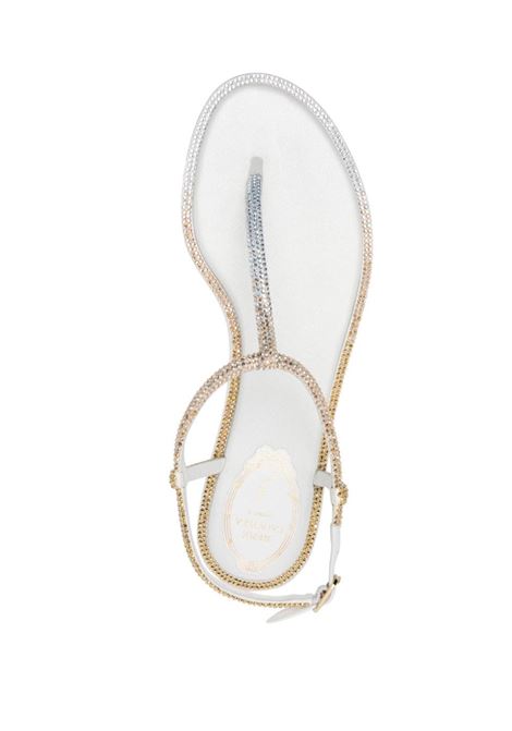 RENE Sandalo Diana Avorio Con Cristalli Oro E Argento 10 - RENE' CAOVILLA