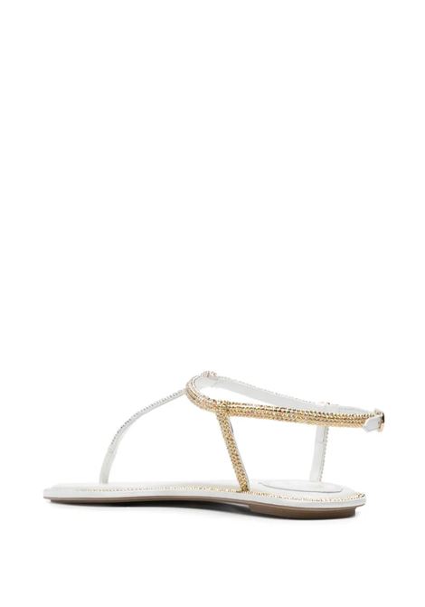 RENE Sandalo Diana Avorio Con Cristalli Oro E Argento 10 - RENE' CAOVILLA