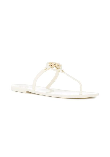 TORY BURCH Sandalo Miller In Bianco E Oro - TORY BURCH
