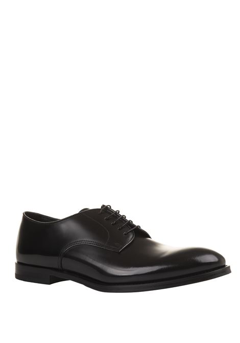 DOUCAL Scarpe Stringate Oxford In Pelle Nera - DOUCAL'S