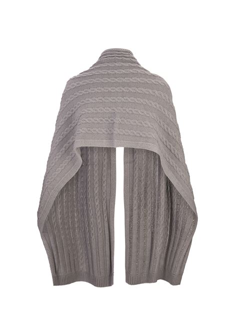 ERMANNO SCERVINO Sciarpa Grigia Con Trecce E Cristalli - ERMANNO SCERVINO