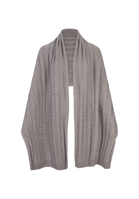 ERMANNO SCERVINO Sciarpa Grigia Con Trecce e Cristalli - ERMANNO SCERVINO