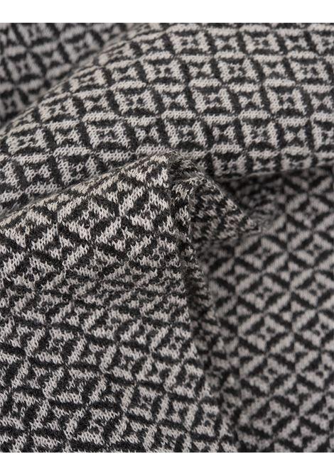 KITON Sciarpa In Cashmere Nero Con Motivo Jacquard - KITON