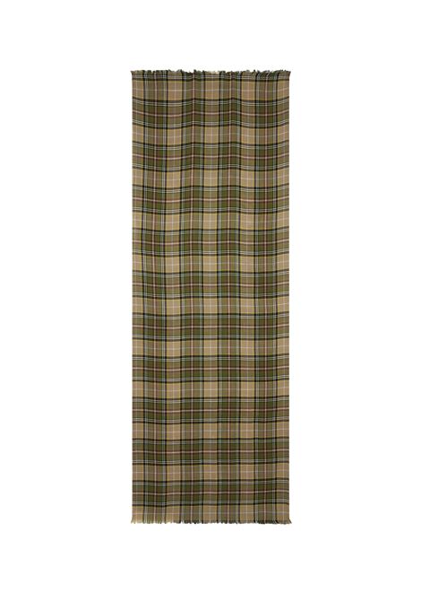 ETRO Sciarpa In Lana E Cashmere Verde Stampata - ETRO