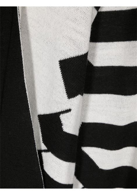 PALM ANGELS Sciarpa Reversibile Nero E Bianco Con Logo - PALM ANGELS