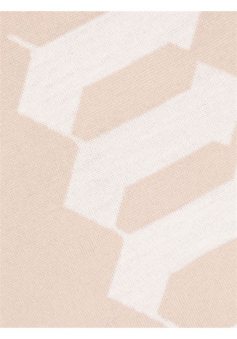 PALM ANGELS Sciarpa Reversibile Rosa E Bianco Con Logo - PALM ANGELS
