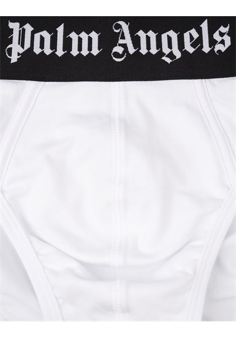 PALM ANGELS Set 2 Slip Bianchi Con Banda Logo - PALM ANGELS