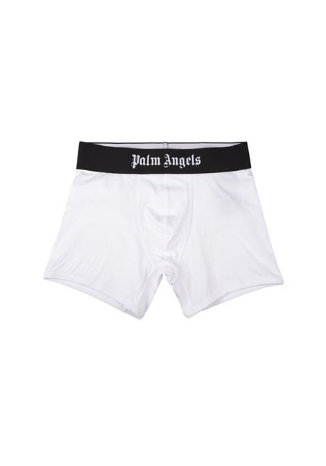 PALM ANGELS Set Di 2 Boxer In Nero E Bianco Con Banda Logo - PALM ANGELS