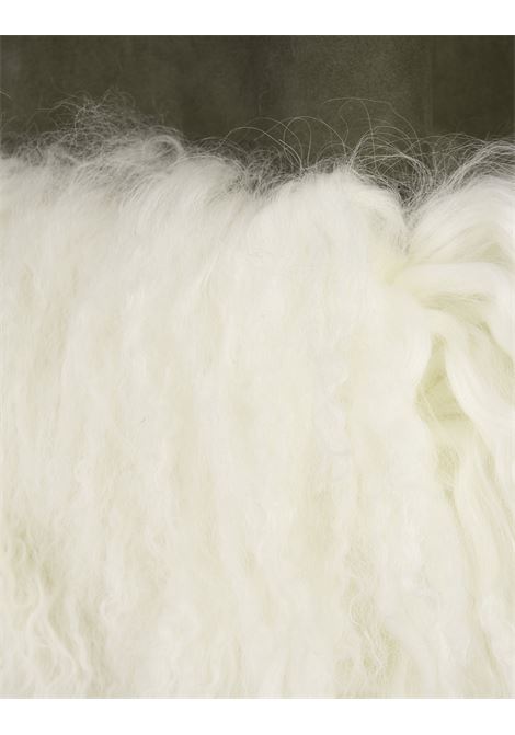 ERMANNO SCERVINO Shearling Monopetto Verde Con Ricami E Pelliccia - ERMANNO SCERVINO