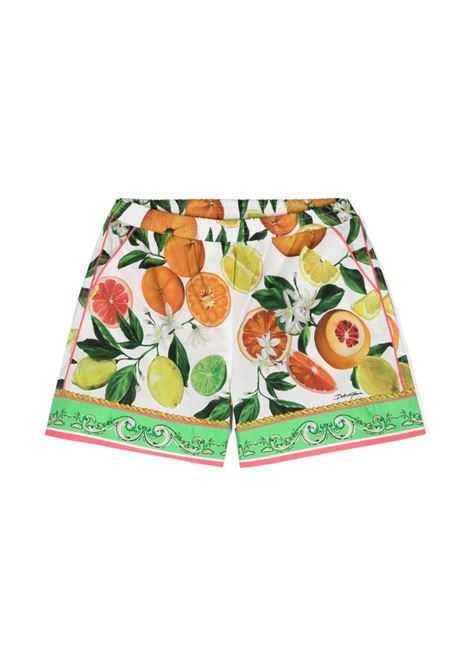 DOLCE & GABBANA KIDS Shorts Con Stampa Arance e Limoni - DOLCE & GABBANA KIDS