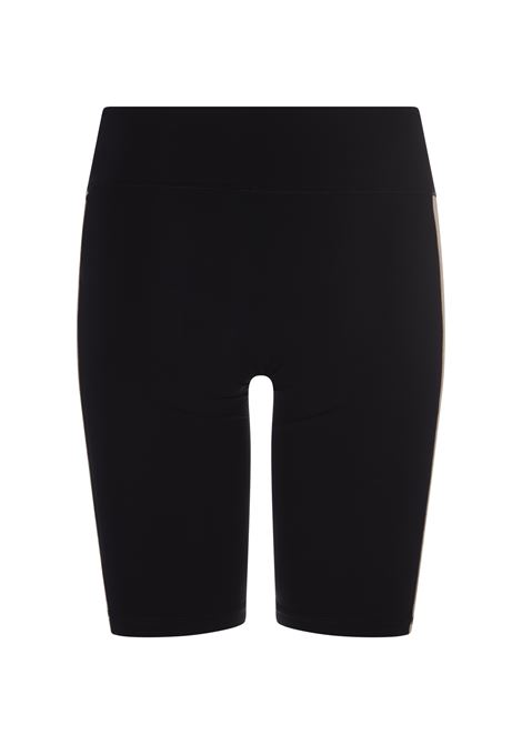 PALM ANGELS Shorts Da Ciclista Neri Con Logo - PALM ANGELS