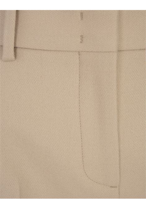 ERMANNO SCERVINO Shorts In Lana Vergine Beige - ERMANNO SCERVINO