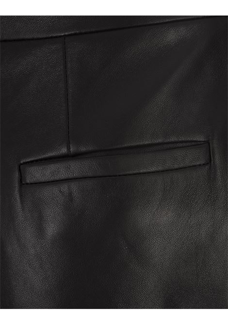 ALEXANDER MCQUEEN Shorts In Pelle A Vita Alta Neri - ALEXANDER MCQUEEN