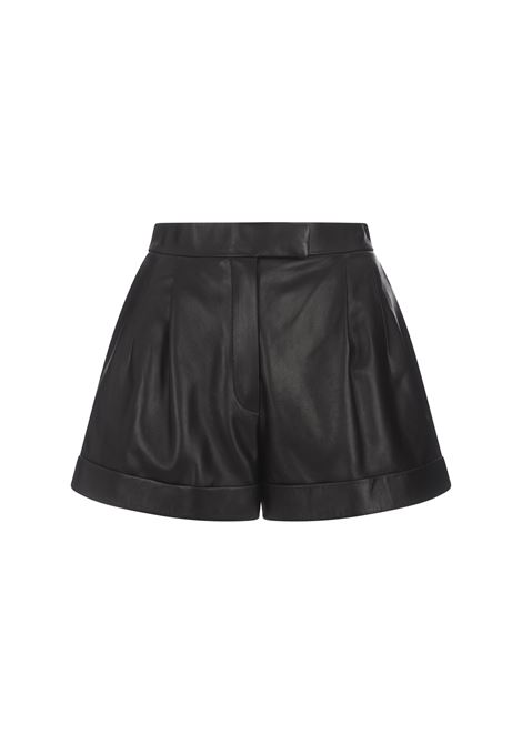ALEXANDER MCQUEEN Shorts In Pelle A Vita Alta Neri - ALEXANDER MCQUEEN