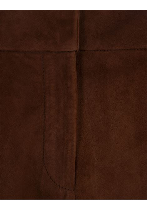 ERMANNO SCERVINO Shorts In Suede Marrone - ERMANNO SCERVINO