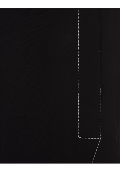 ALEXANDER MCQUEEN Shorts Jogger Neri Con Cuciture A Contrasto - ALEXANDER MCQUEEN