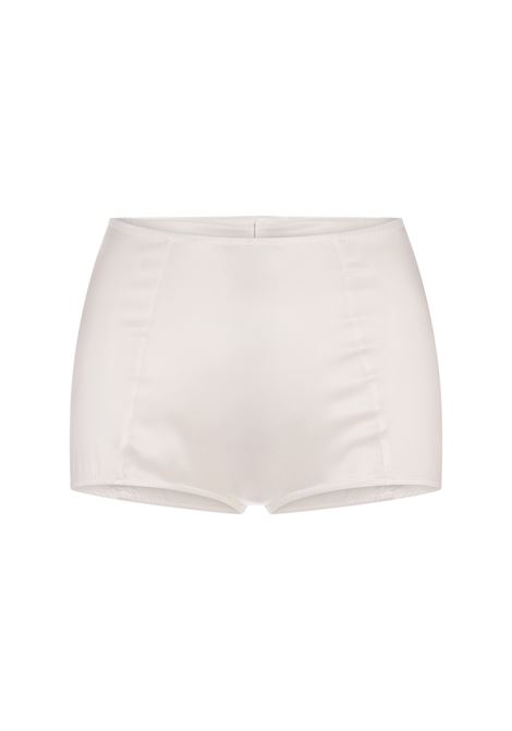ERMANNO SCERVINO Shorts-Lingerie In Seta Bianca - ERMANNO SCERVINO