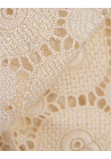 LA DOUBLE J Shorts Margarita In Evil Eye Ivory In Macrame - LA DOUBLE J