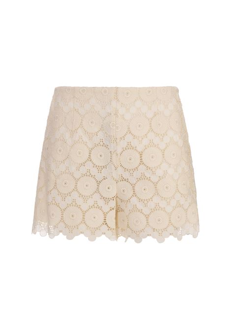 LA DOUBLE J Shorts Margarita In Evil Eye Ivory in Macrame - LA DOUBLE J
