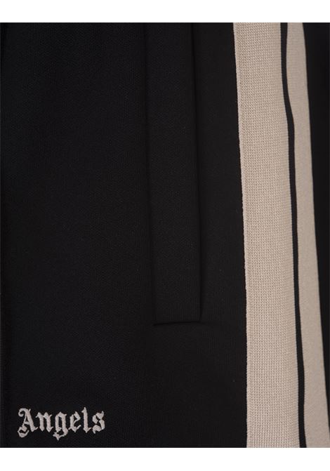 PALM ANGELS Shorts Sportivi Neri Con Logo - PALM ANGELS