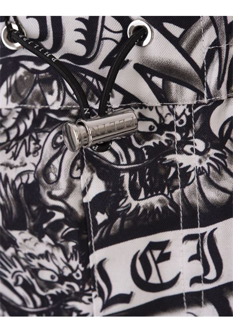 PHILIPP PLEIN Silk Cool Kid Shorts Tattoo - PHILIPP PLEIN