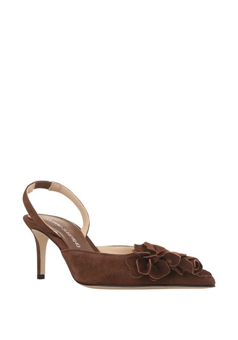 ERMANNO SCERVINO Slingback A Punta In Pelle Scamosciata Marrone - ERMANNO SCERVINO