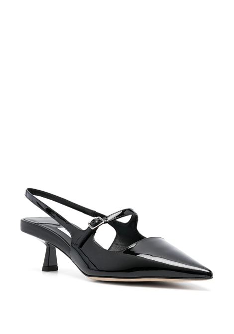 JIMMY CHOO Slingbacks Didi 45 In Pelle Verniciata Nera - JIMMY CHOO