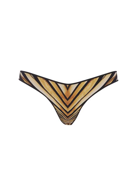 ROBERTO CAVALLI Slip Bikini Con Stampa Ray Of Gold - ROBERTO CAVALLI