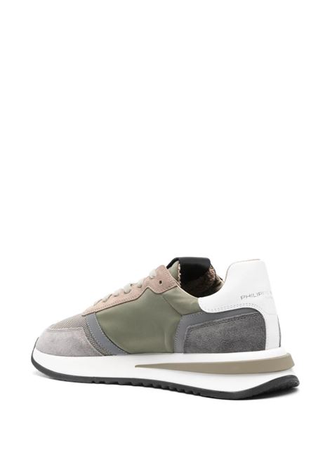 PHILIPPE MODEL Sneaker Basse Tropez 2.1 - Verde Oliva/Multicolore - PHILIPPE MODEL