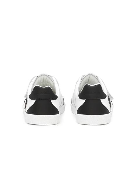 DOLCE & GABBANA KIDS Sneakers Basse DG Original Bianche E Nere Con Logo DG - DOLCE & GABBANA KIDS
