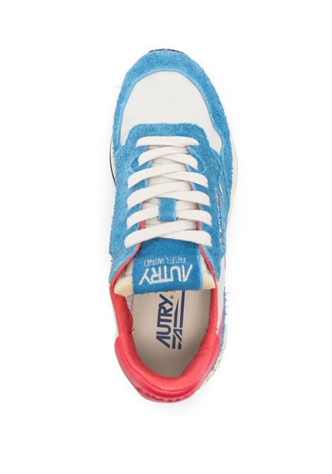AUTRY Sneakers Basse Reelwind In Nylon E Suede Blu E Rosso - AUTRY