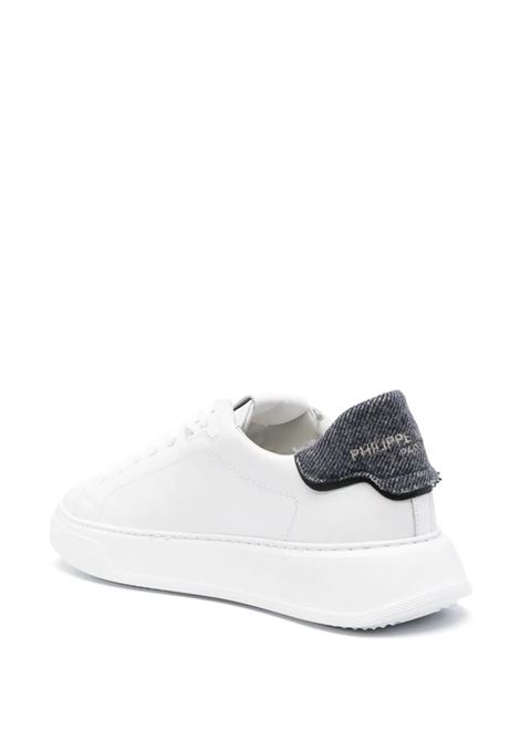 PHILIPPE MODEL Sneakers Basse Temple - Bianco E Blu - PHILIPPE MODEL
