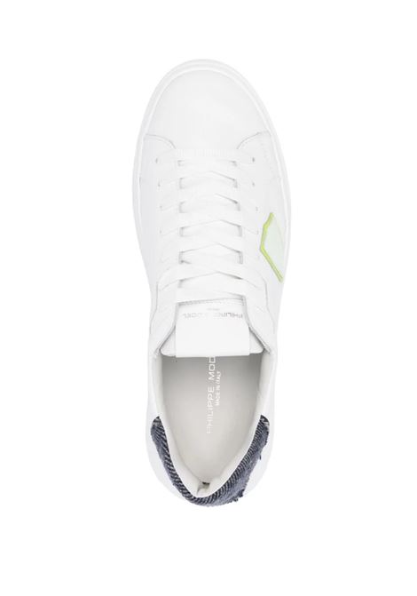PHILIPPE MODEL Sneakers Basse Temple - Bianco E Blu - PHILIPPE MODEL