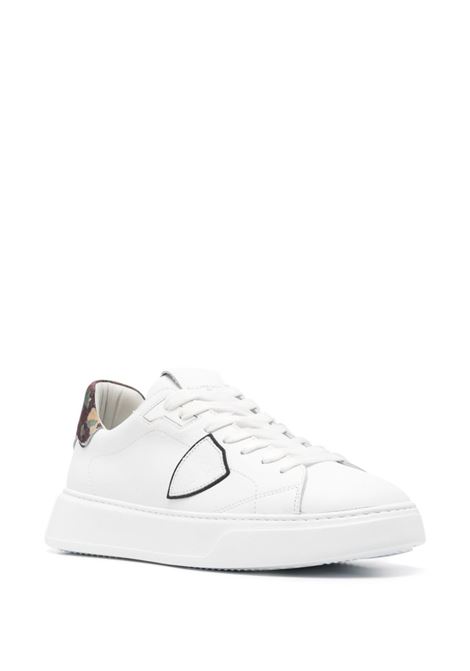 PHILIPPE MODEL Sneakers Basse Temple - Bianco E Camouflage - PHILIPPE MODEL
