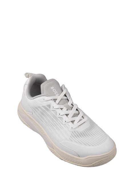 BOSS Sneakers Bianche In Materiali Misti Con Suola Antiscivolo - BOSS
