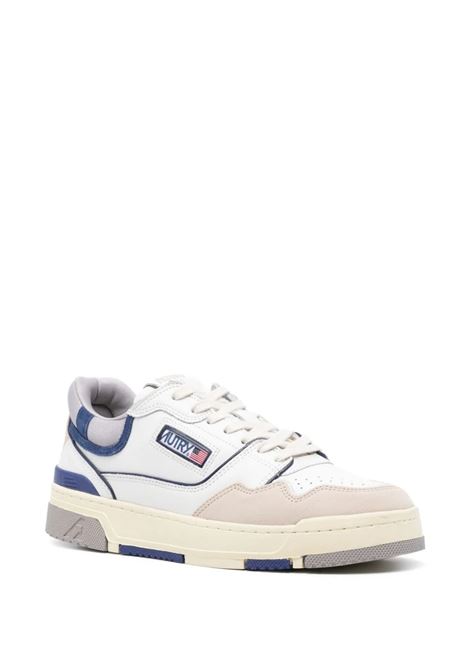 AUTRY Sneakers CLC In Pelle Bianca Blu E Azzurra - AUTRY