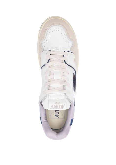 AUTRY Sneakers CLC In Pelle Bianca Blu E Azzurra - AUTRY