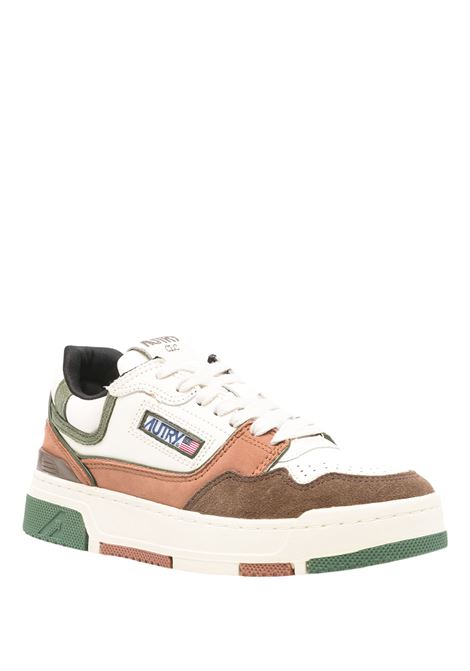 AUTRY Sneakers CLC Low In Suede E Nabuk Ebano E Verde Militare - AUTRY