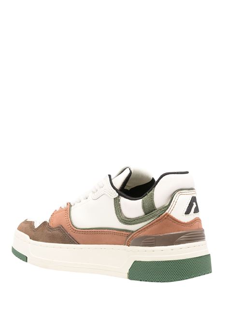 AUTRY Sneakers CLC Low In Suede E Nabuk Ebano E Verde Militare - AUTRY