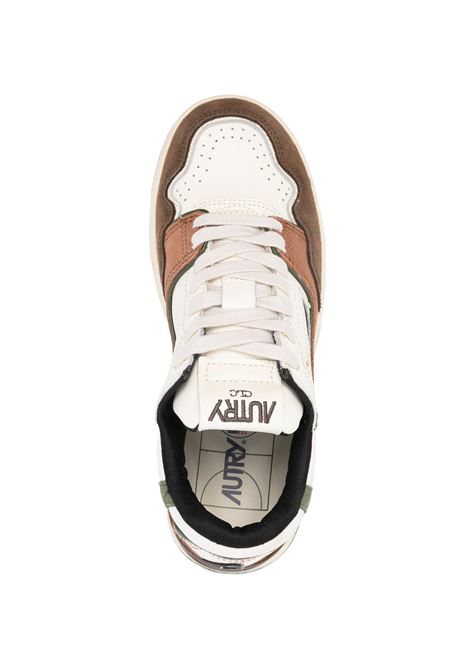AUTRY Sneakers CLC Low In Suede E Nabuk Ebano E Verde Militare - AUTRY