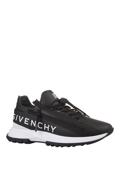 GIVENCHY Sneakers Da Running Spectre In Pelle Nera Con Zip - GIVENCHY