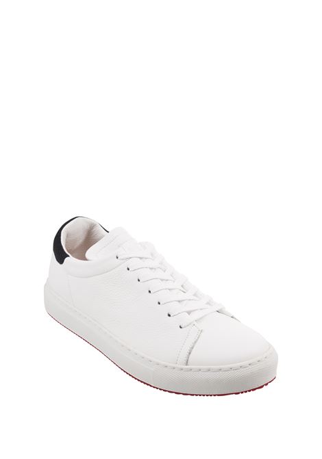 ANDREA VENTURA Sneakers Giannutri In Pelle Bianca Con Spoiler Blu - ANDREA VENTURA