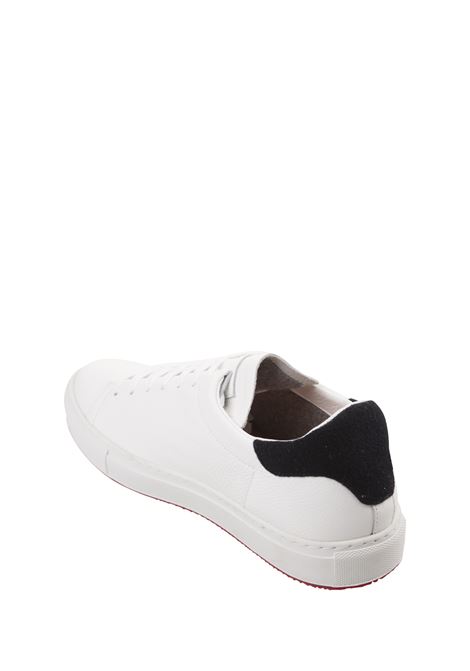 ANDREA VENTURA Sneakers Giannutri In Pelle Bianca Con Spoiler Blu - ANDREA VENTURA
