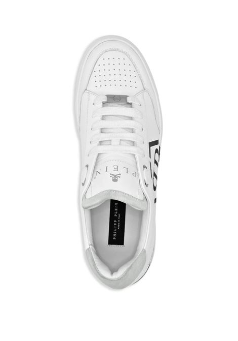 PHILIPP PLEIN Sneakers Hexagon Low-Top In Nappa Bianca - PHILIPP PLEIN