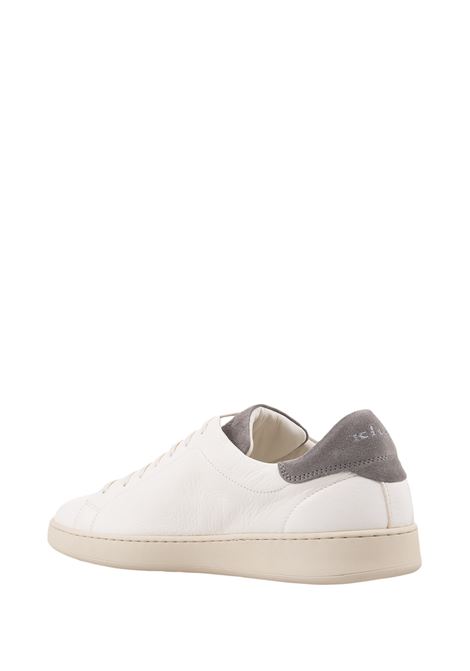KITON Sneakers In Pelle Bianca Con Dettagli Taupe - KITON