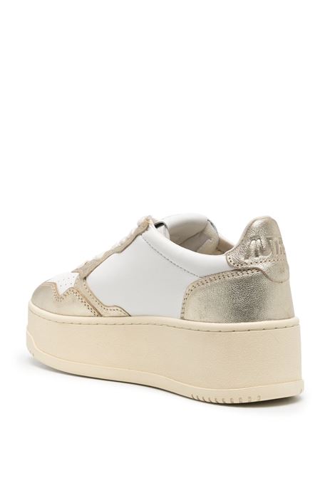 AUTRY Sneakers Low Medalist Platform Bianche E Oro - AUTRY