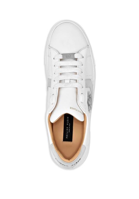 PHILIPP PLEIN Sneakers Low-Top Arrow Force In Pelle Bianca - PHILIPP PLEIN