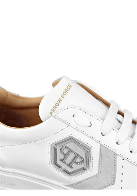 PHILIPP PLEIN Sneakers Low-Top Arrow Force In Pelle Bianca - PHILIPP PLEIN